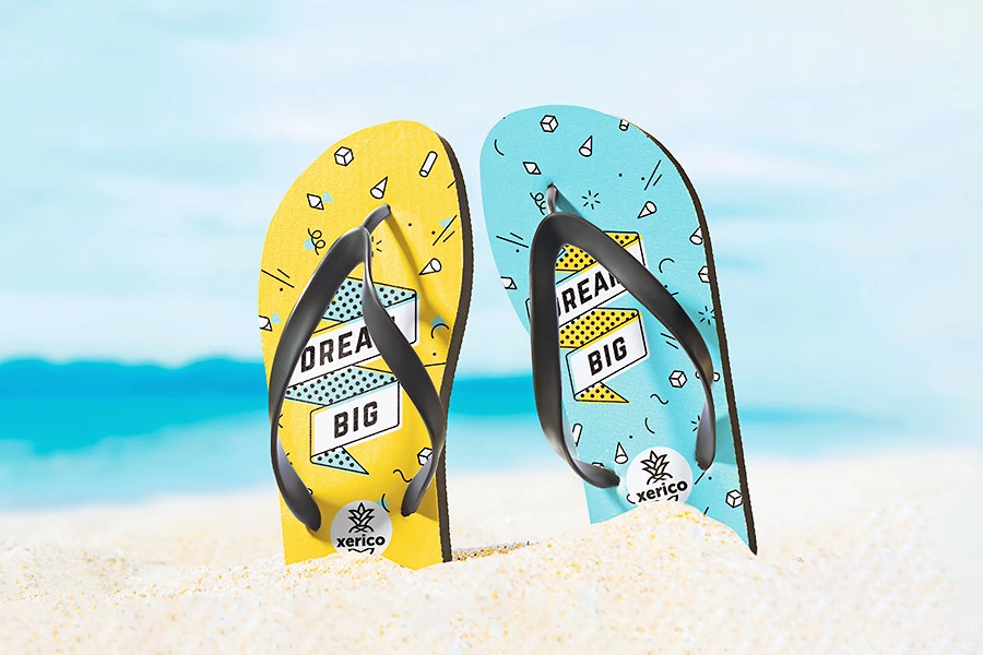 practical and fashionable: promotional flip-flops for the beach