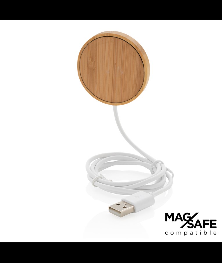 10W BAMBOO MAGNETIC WIRELESS CHARGER