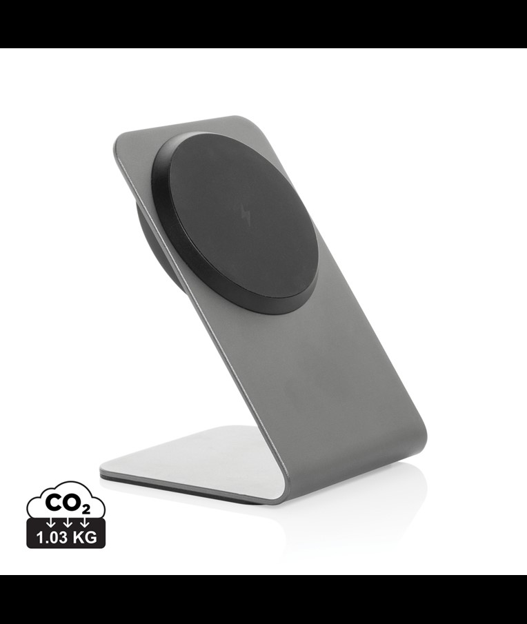 15W MAGNETIC WIRELESS CHARGING STAND TERRA ALUMINIUM