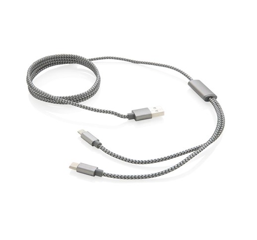 3-IN-1 UMWOBENES KABEL, GRAU