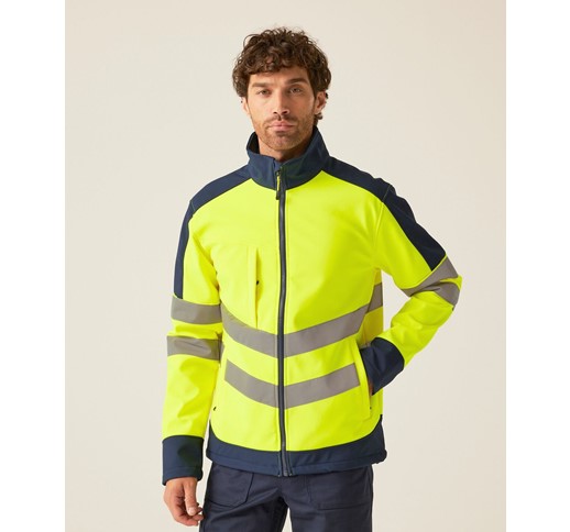3-LAGIGE SOFTSHELL-SCHUTZJACKE PRO HI-VIS