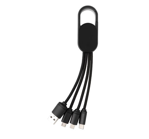 4-IN-1 KABEL MIT KARABINER-CLIP