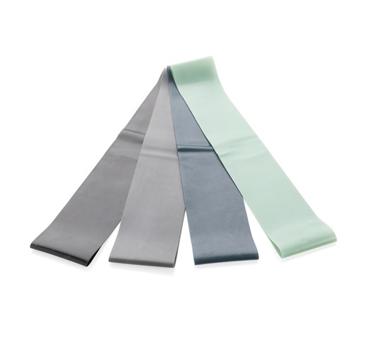 4PC ELASTIC FITNESS BANDS IN POUCH