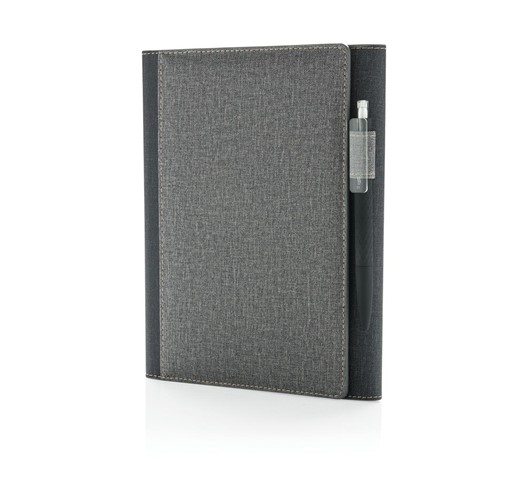 A5 DELUXE-DESIGN NOTIZBUCH-COVER, GRAU