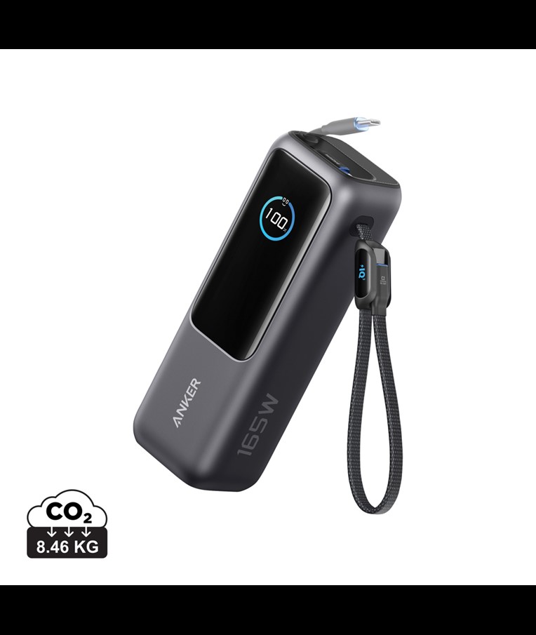ANKER POWER BANK 25.000 MAH 165W, BUILT-IN RETRACTABLE CABLE