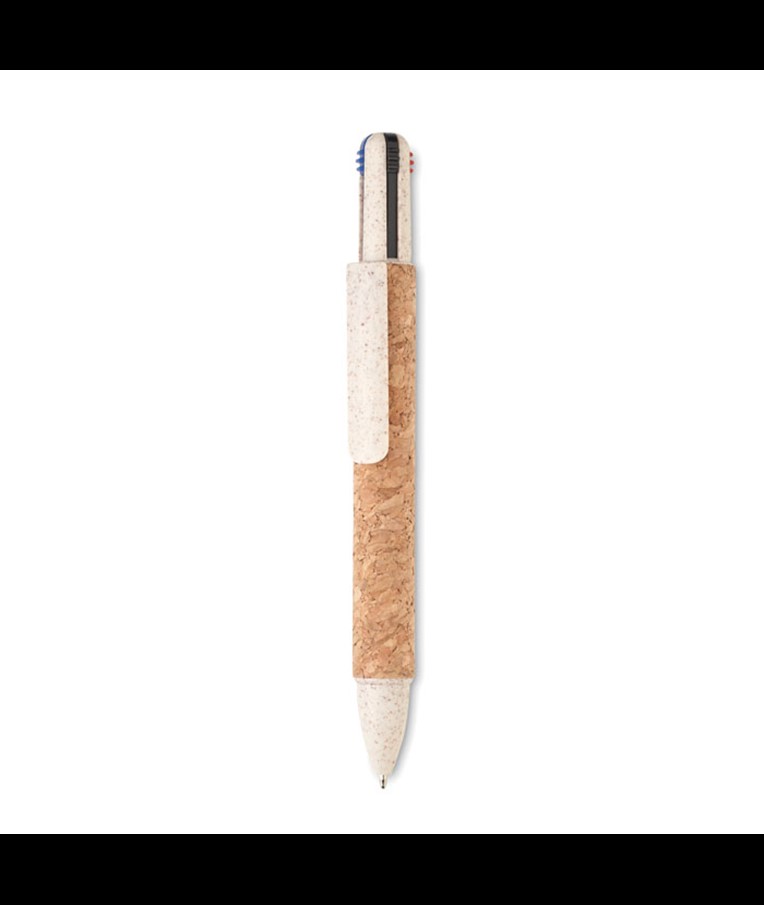 ARBOCHO - BOLÍGRAFO DE TINTA DE CORCHO DE 4 COLORES