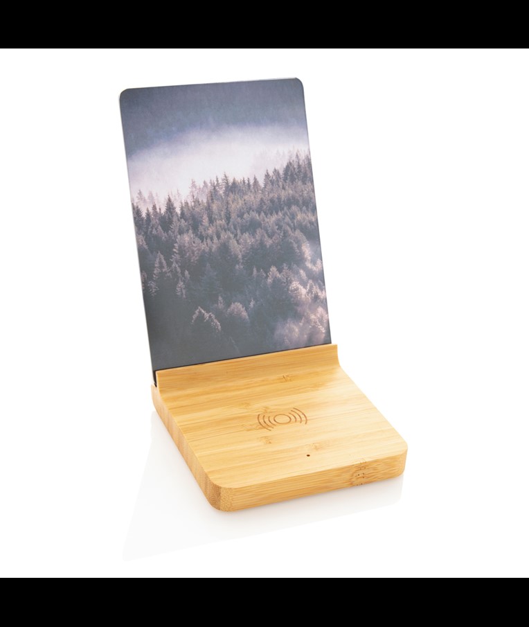 BAMBOO 5W WIRELESS CHARGER WITH PHOTO FRAME