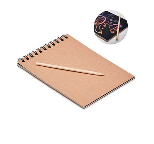 BLACK - SCRATCHING PAPER NOTEBOOK