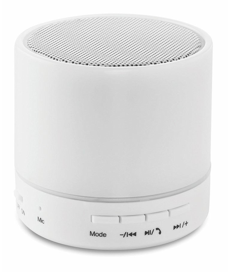 BLUETOOTH ZVUČNIK S LED SVJETILJKOM ROUND WHITE