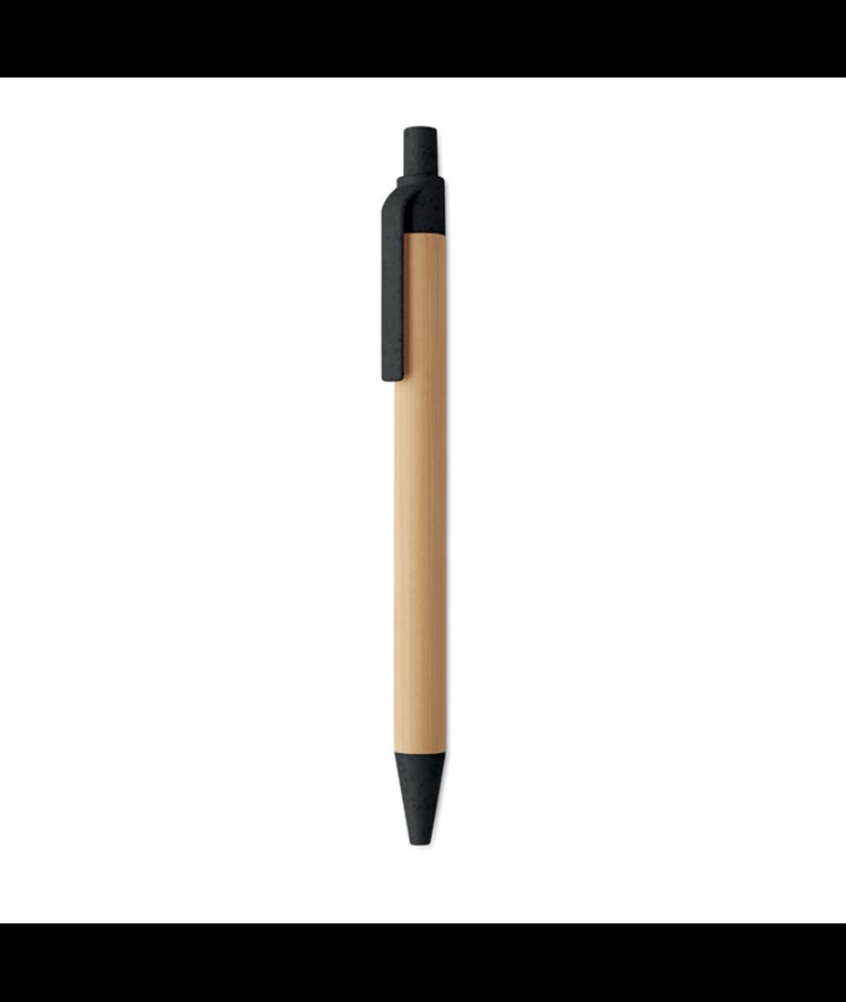 BOLÍGRAFO CON PULSADOR ITEA COLOUR EN BAMBÚ