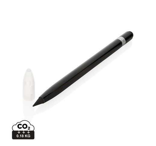 BOLÍGRAFO SIN TINTA DE ALUMINIO CON GOMA