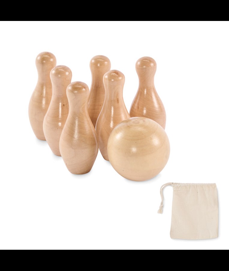 BOLITO - MINI JUEGO DE BOLOS DE MADERA DE PINO