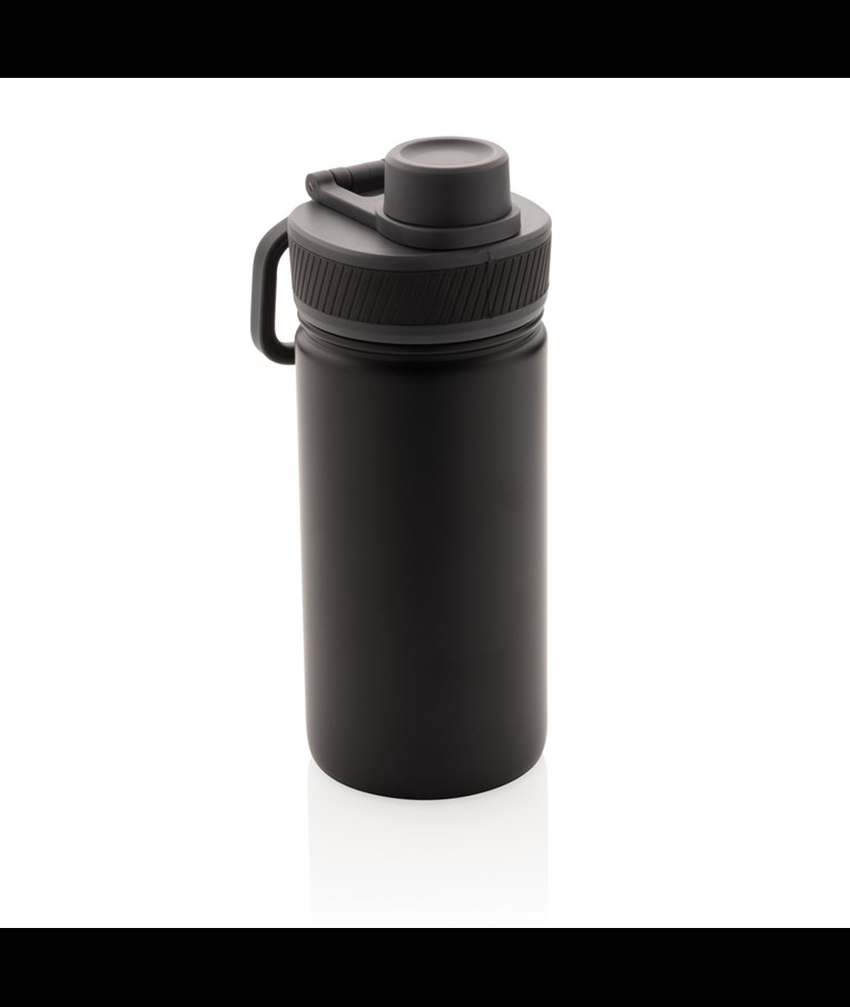 BOTELLA DE ACERO INOXIDABLE AL VACÍO CON TAPA DEPORTIVA 550M