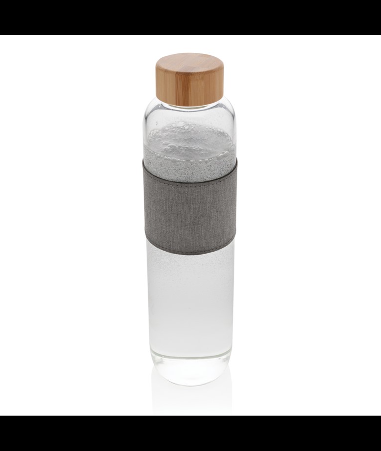 BOTELLA IMPACT DE VIDRIO DE BOROSILICATO CON BAMBÚ