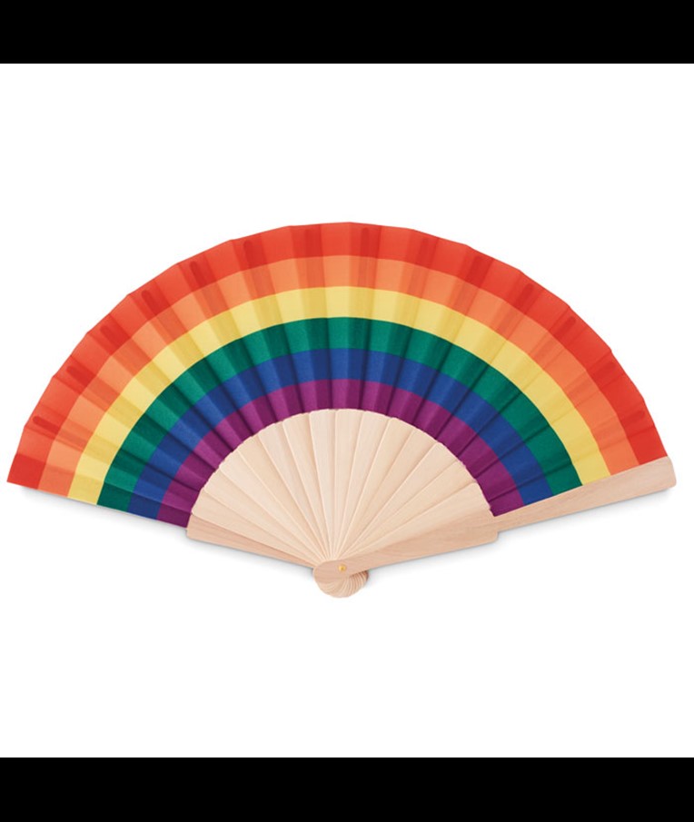 BOWFAN - ABANICO DE MADERA RAINBOW