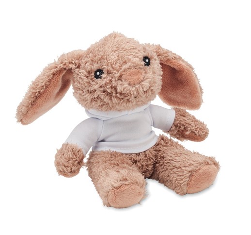 BUNNY-PELUCHE LAPIN PORTANT UN SWEAT À CAPUCHE