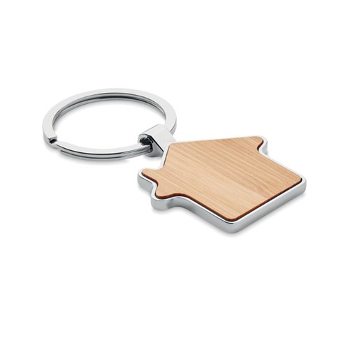 BURNIE - PORTE-CLÉS MAISON MÉTAL BAMBOU