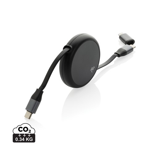 CÂBLE RÉTRACTABLE 240W 2-EN-1  EN ALUMINIUM RCS TERRA