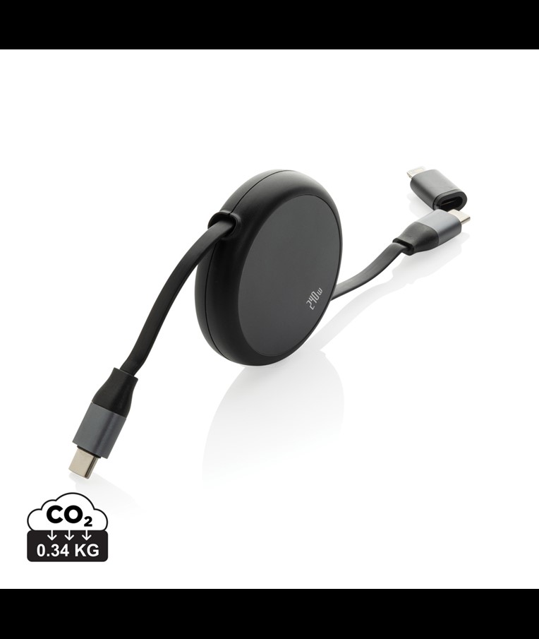 CABLE RETRÁCTIL 2 EN 1 ALUMINIO RECICLADO TERRA RCS  240W