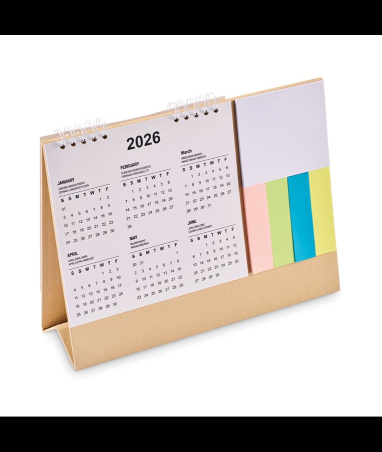 CALENDRIER DE BUREAU CALENDOO AVEC BLOC-NOTES