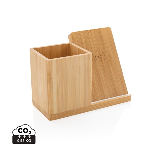 CALGARY BAMBOO 10W WIRELESS CHARGER