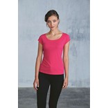 CAMISETA DE MANGA CORTA CON CUELLO BARCO PARA MUJER