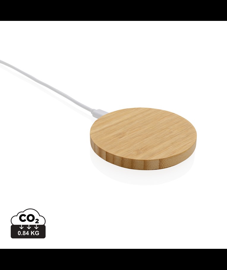 CARGADOR INALÁMBRICO 15W DE BAMBÚ