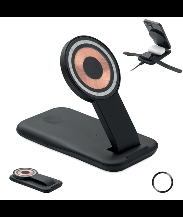 CARGADOR INALÁMBRICO 3 EN 1 PENDOLESS 15W