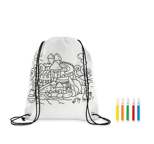 CARRYDRAW - NON WOVEN KIDS BAG WITH PENS