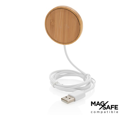 CHARGEUR MAGNÉTIQUE SANS FIL EN BAMBOU 10W