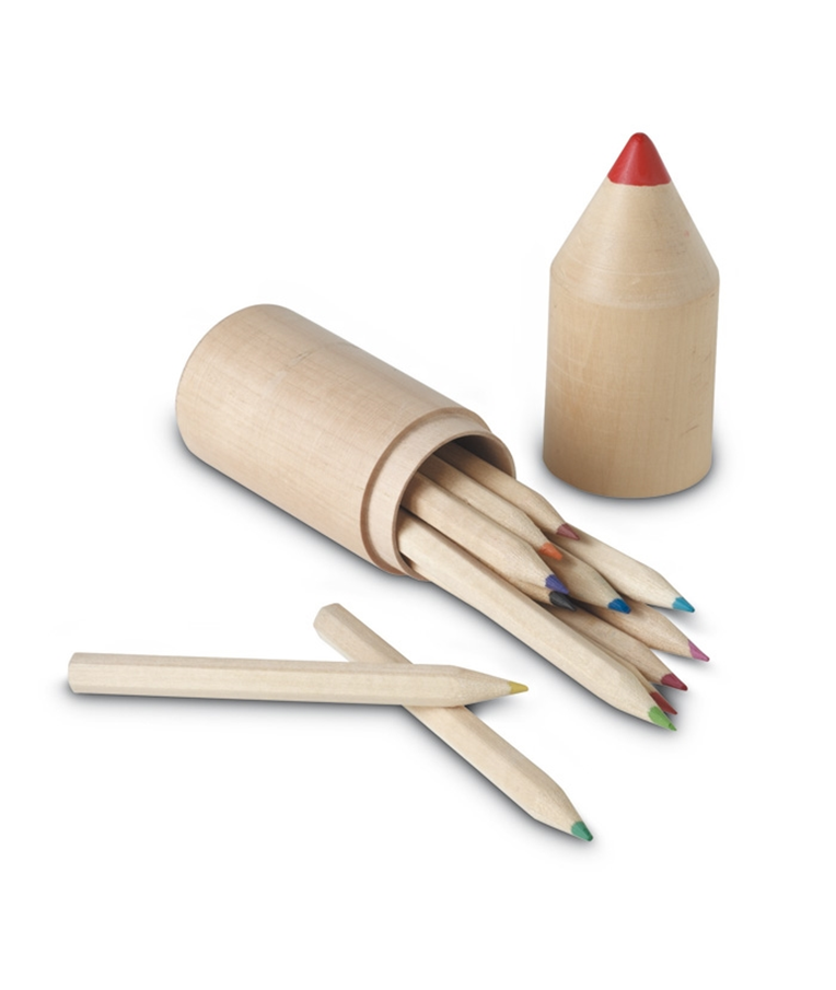 COLORET - 12 LÁPICES EN CAJA MADERA