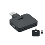 CONCENTRADOR USB DE 4 PUERTOS SQUARE-C