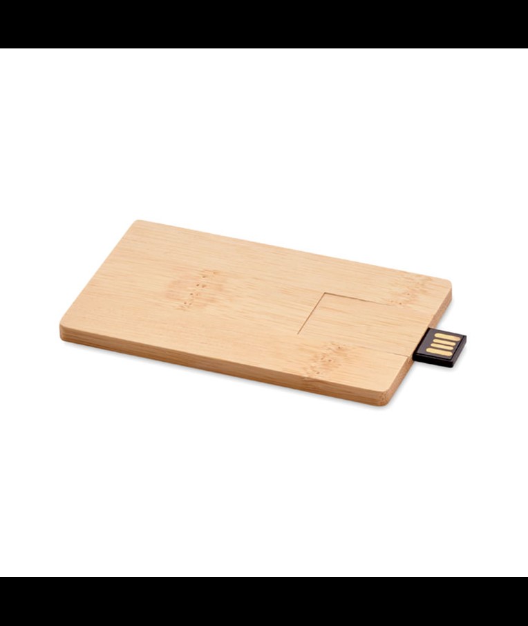 CREDITCARD PLUS - 16GB BAMBOO CASING USB