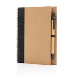 CUADERNO DE ESPIRAL KRAFT CON BOLÍGRAFO