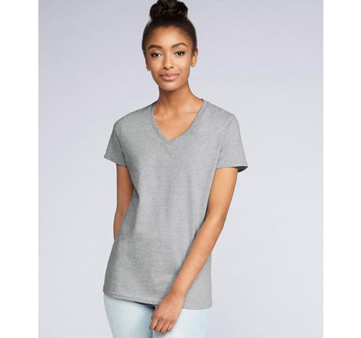 DAMEN-T-SHIRT MIT V-AUSSCHNITT AUS GILDAN® PREMIUM™ BAUMWOLLE