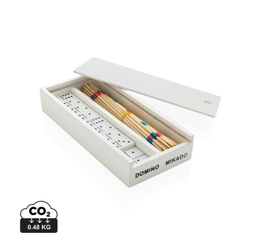DELUXE MIKADO/DOMINO IN WOODEN BOX