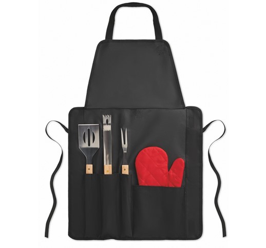 DONAU EAST - BBQ APRON WITH BBQ TOOLS 