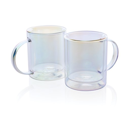 DOPPELWANDIGER DELUXE-BECHER AUS GALVANISIERTEM GLAS