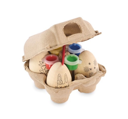 EISET - COFFRET DE PEINTURE D'ŒUFS EN BOIS