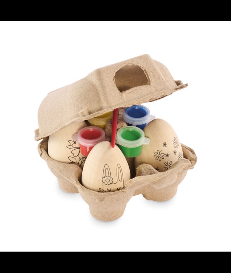 EISET - SET DE PINTURA DE HUEVOS DE MADERA