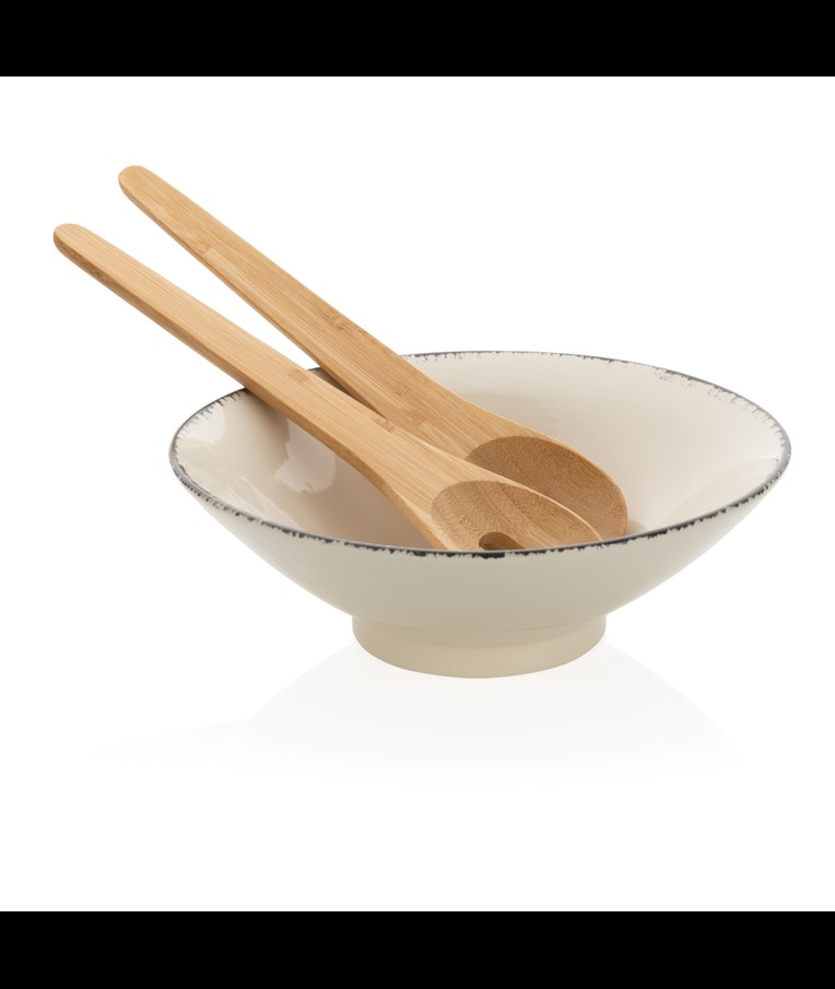 ENSALADERA UKIYO CON SERVIDOR DE BAMBÚ