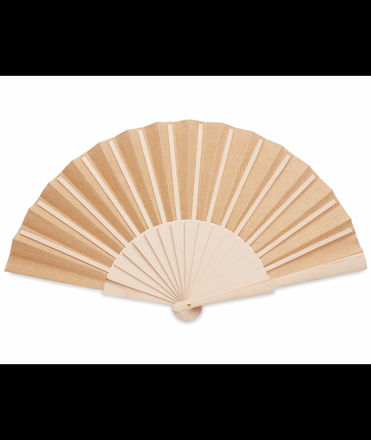 FANNY CORK - ABANICO MADERA Y TEJIDO CORCHO