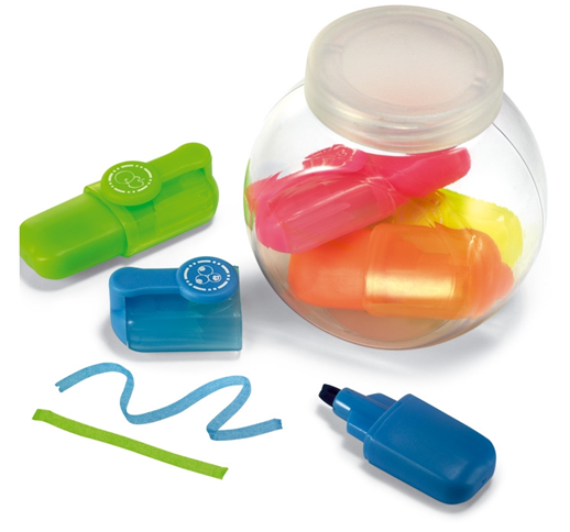 FUN FOR FIVE - 5 HIGHLIGHTERS IN CONTAINER 