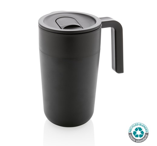GRS RECYCLED PP AND SS MUG WITH HANDLE