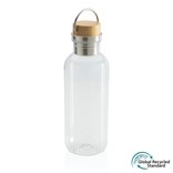 GRS RPET BOTTLE WITH FSC BAMBOO LID AND HANDLE