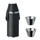 HIP FLASK WITH SHOT CUPS COCOON