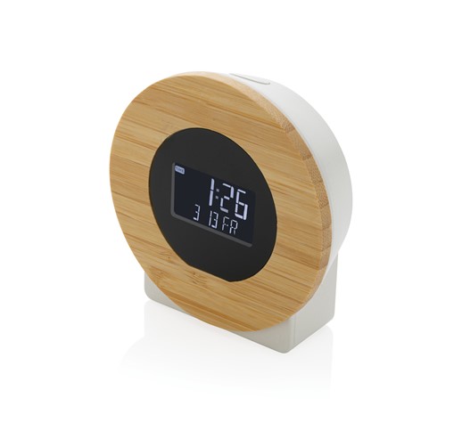 HORLOGE DE BUREAU LCD EN BAMBOU UTAH RCS