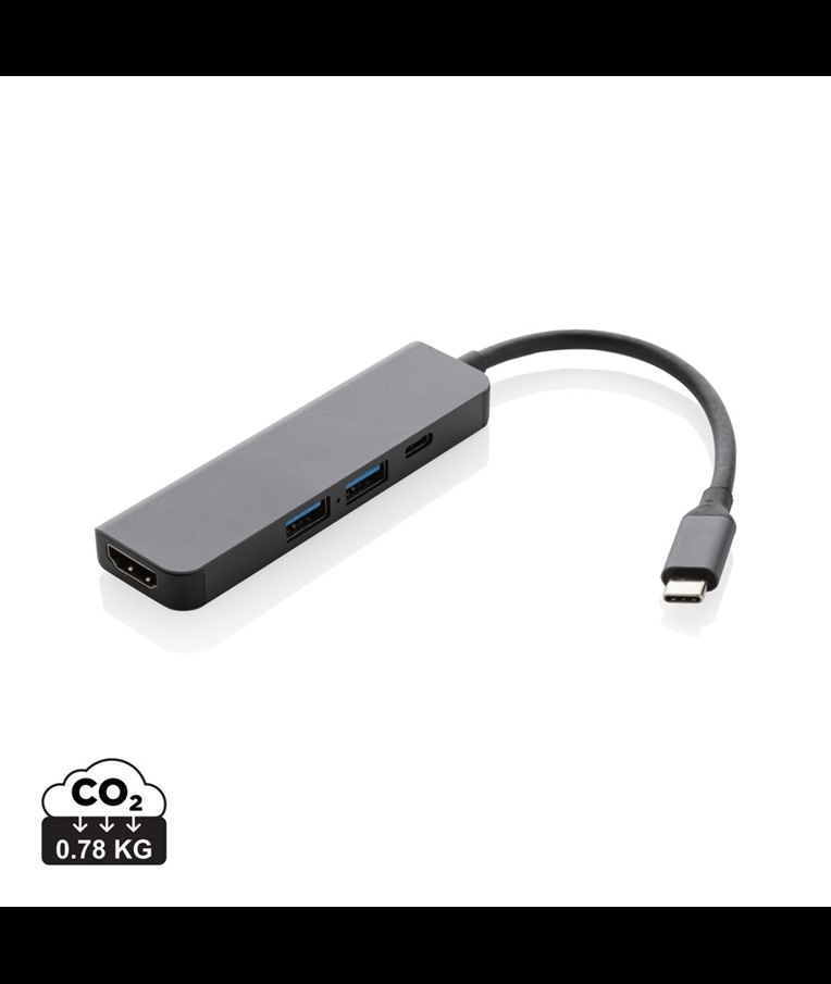 HUB TERRA RCS DE ALUMINIO RECICLADO CON ENTRADA HDMI