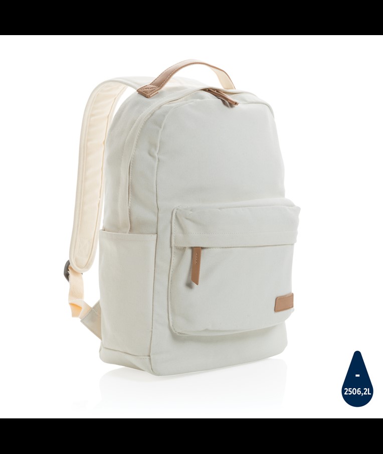 IMPACT AWARE™ 16 OZ. RECYCLED CANVAS BACKPACK