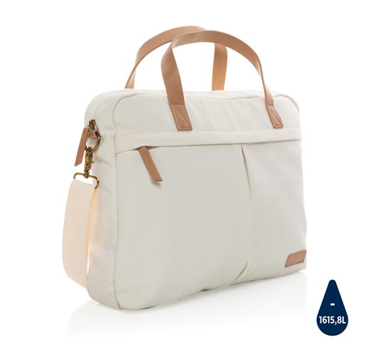 IMPACT AWARE™ 16 OZ. RECYCLED CANVAS LAPTOP BAG